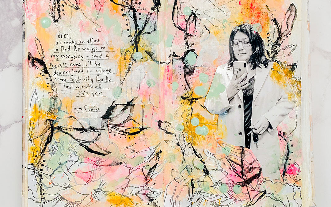 Felicitas Mayer explores creative freedom, calms her mind and grounds herself with art journaling